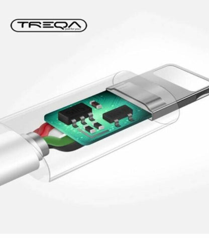 Treqa CA-820 Data & Charging Cable 3 in 1 Lightning Pin, V8 And Type C 2A