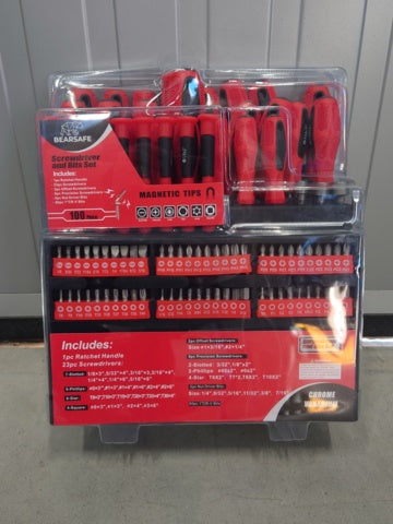 Set of screwdrivers & bits 100 parts