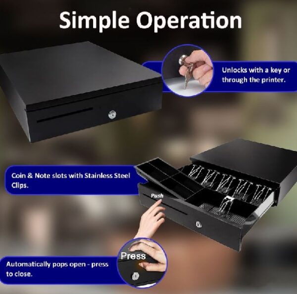 SE-167 Heavy Duty Cash Drawer Till Box TN-405