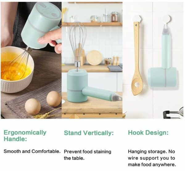 Aorlis AO-78163 USB Rechargeable Electric Whip 3 in 1