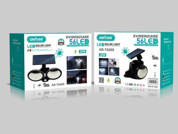 Aerbes Outdoor LED Waterproof  Solar Light 30W 1500Lm