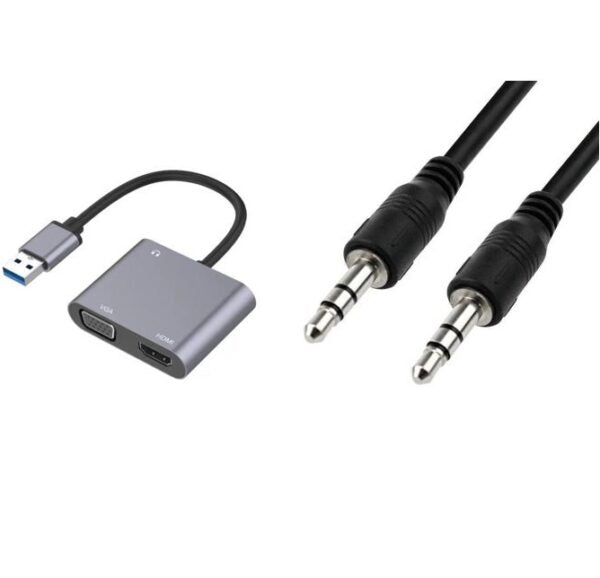 SE-L105 USB 3.0 To HDMI + VGA With AUX
