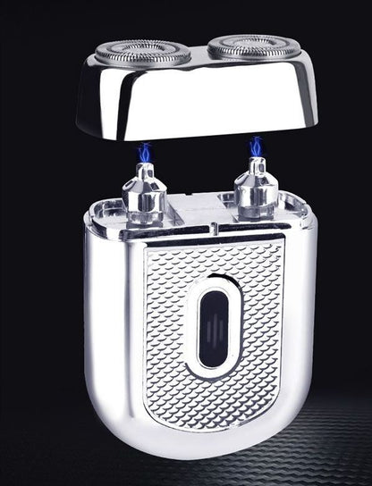 Aerbes AB-J428 USB Rechargeable Portable Rotary Double-head Hair Shaver