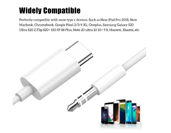 USB Type-C to 3.5mm Stereo Audio Cable