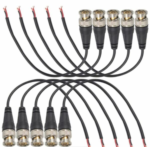 XF0574 BNC Connector Plug Male Tail Line 50PCS