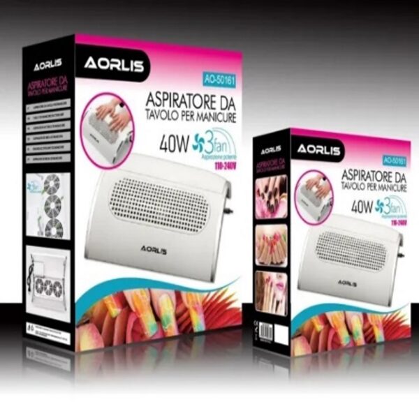 Aorlis AO-50161 Nail Dust Collector With Triple Fans 40W