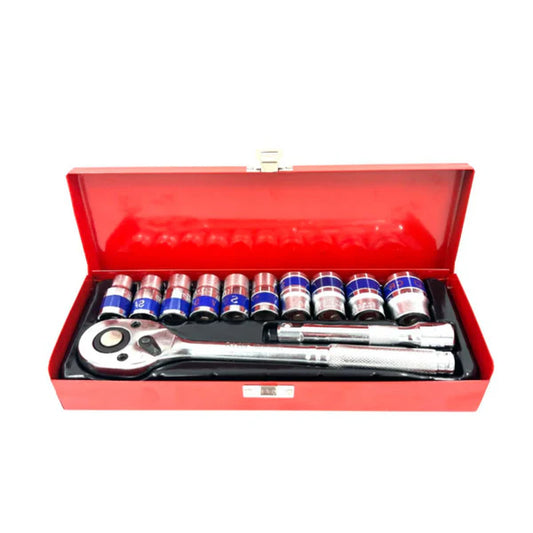 12Pcs Hand Tool With Sockets Quick Release Ratchet Wrench Set