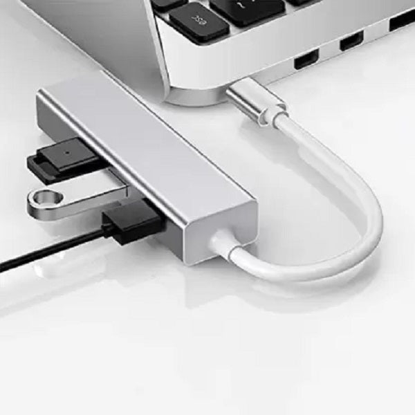 USB Type-C 3 Port HUB to RJ45 Fast  Ethernet Adapter