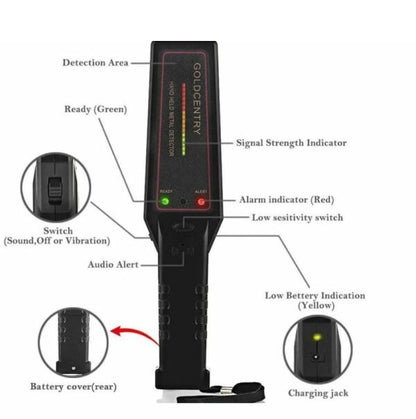 GC-1002 Hand Held Metal Detector Super Scanner