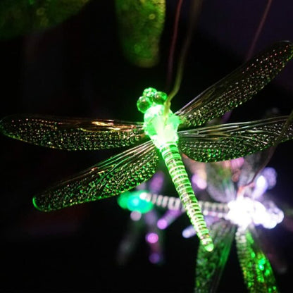 FA-070 Solar Powered Dragonfly Wind Chime Garden Light Multicolor