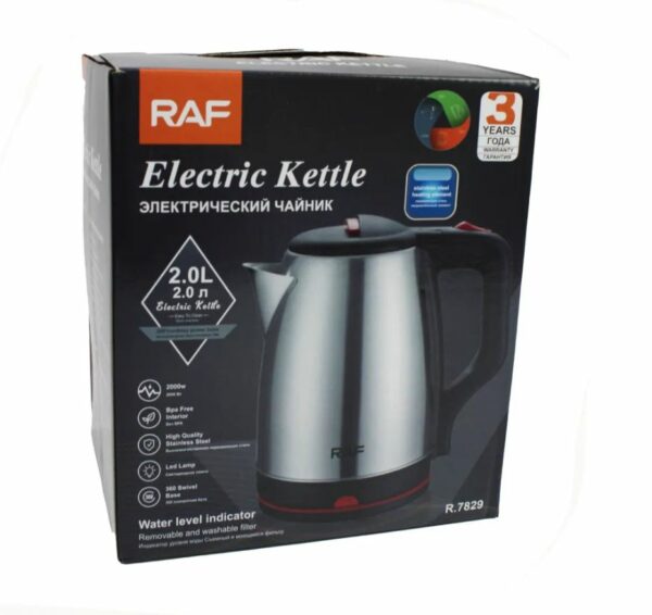 RAF R.7829 Stainless Steel Electric Kettle 2000W 2L