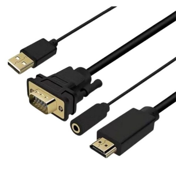 SE-L140 HDMI To VGA + Audio With USB Cable 1.5M