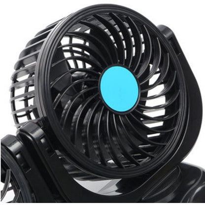 HX-T201 Dual Head Car Cigarette Lighter Fan 4.5″