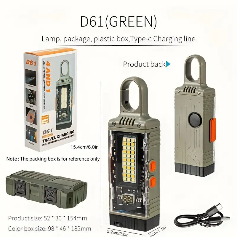 LED DISPLAY TRAVEL CHARGING MULTIFUNCTIONAL PORTABLE LIGHT