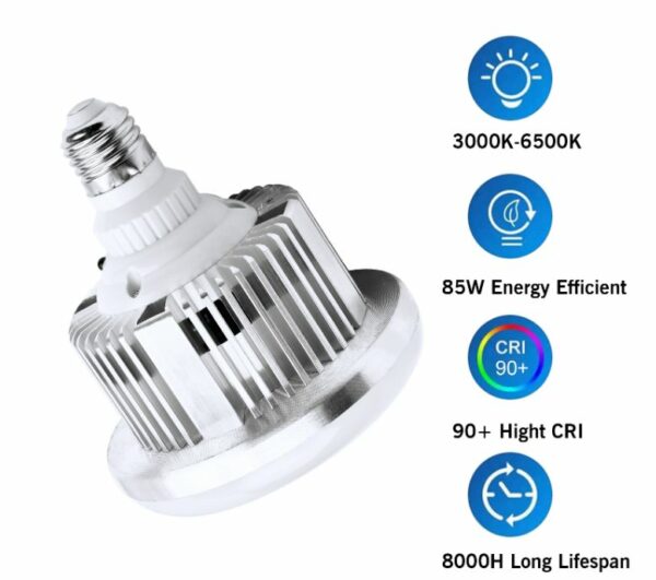 SE-180 Photographic Lighting LED E27 Bulbs With Remote Control Remote 85W
