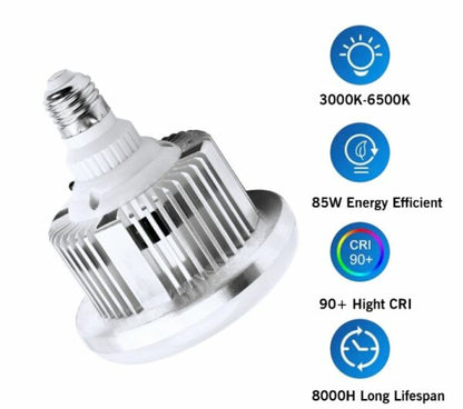 SE-180 Photographic Lighting LED E27 Bulbs With Remote Control Remote 85W