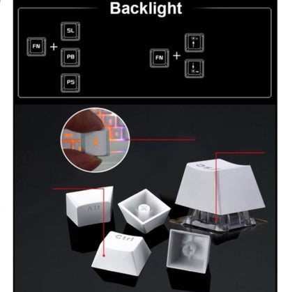 K33 Wired USB Backlight Gaming Keyboard Mouse Set Adjustable 3200DPI