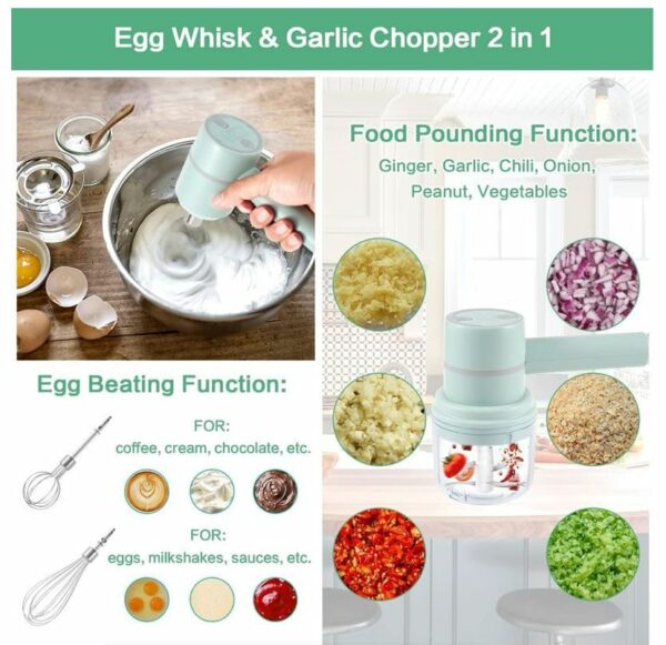 Aorlis AO-78163 USB Rechargeable Electric Whip 3 in 1