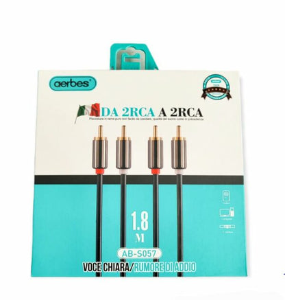 Aerbes AB-S057 RCA Cable Auxiliary Audio Cord for Home Theater HDTV Amplifiers Hi-Fi Systems