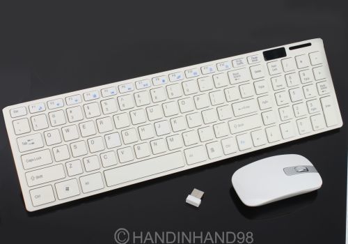 2.4G Optical Wireless Keyboard and Mouse USB Receiver Kit For PC Computer