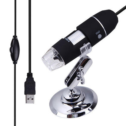 500X 8 LED USB Digital Microscope Endoscope Zoom Camera Magnifier + Stand