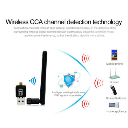Mini USB WiFi Wireless Adapter Network LAN Card 802.11n/g/b 150Mbps With Antenna