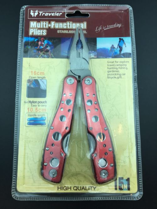 Outdoor Multi-function Folding Pliers Knife Saw Tooth