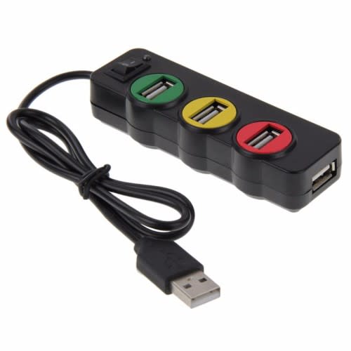 USB 2.0 Hub 4 Ports With Power Switch