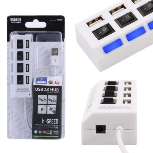 USB 2.0 Hub 4 Ports With 4 Power Switch