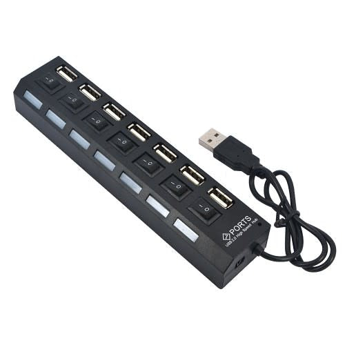 USB 2.0 Hub 7 Ports With 7 Power Switch