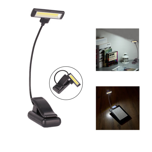 Black COB night clip clamp reading light