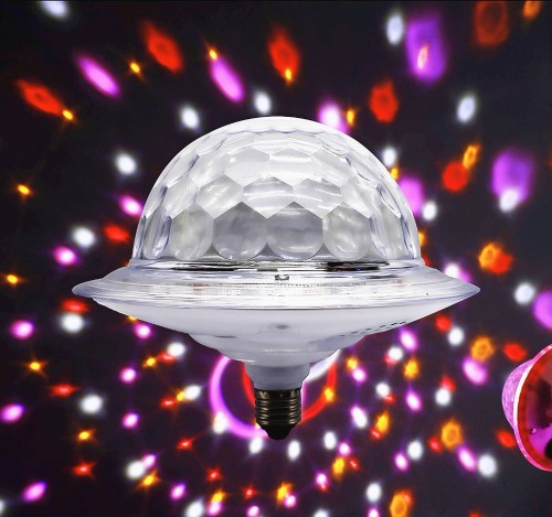 New design led crystal magic ball light ufo bluetooth speaker music light