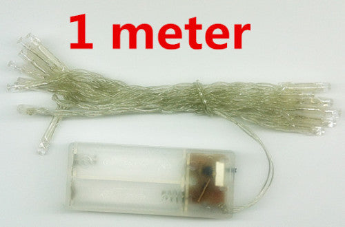 1 metre AA Battery Powered LED Christmas lights