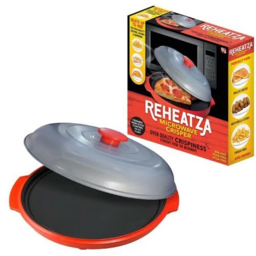 Grill Pan Microwave Crisper W Lid for Kitchen Cooking Grill Oven KQ