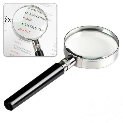 Magnification Handheld Magnifier Magnifying Glass Handle 50mm