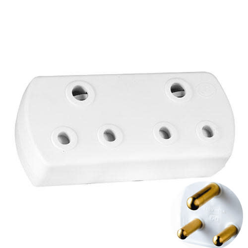 Double Adaptor 3 Pin Plug