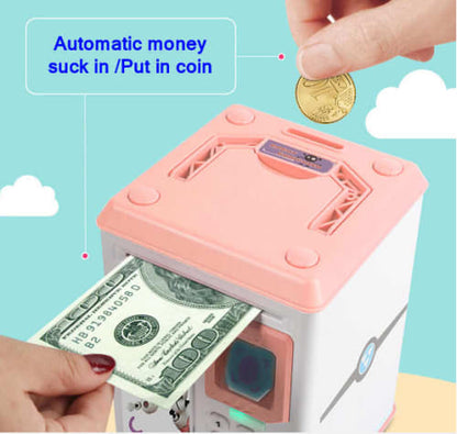 Creative Electronic Piggy Bank Fingerprint ATM Password Money Box
