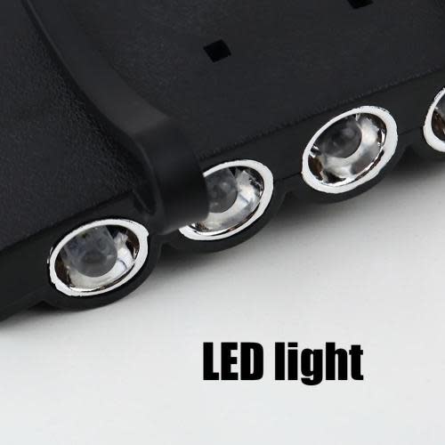 5LED Cap Hat Brim Clip Lamp Head Light Headlight Headlamp Camping Hiking Fishing