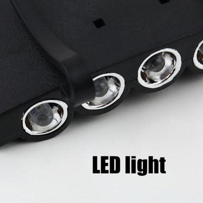 5LED Cap Hat Brim Clip Lamp Head Light Headlight Headlamp Camping Hiking Fishing