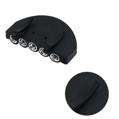 5LED Cap Hat Brim Clip Lamp Head Light Headlight Headlamp Camping Hiking Fishing