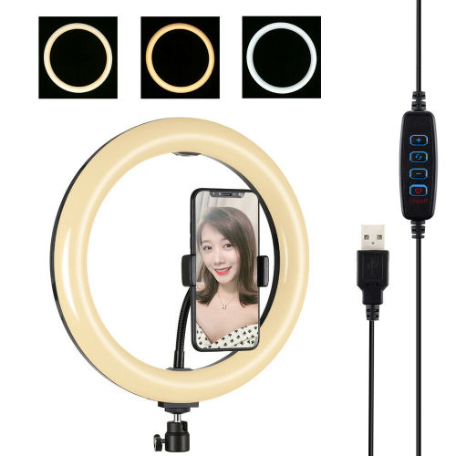 Mobile Phone Live Selfie Dimmable LED Curved Diffuse Ring Fill Light