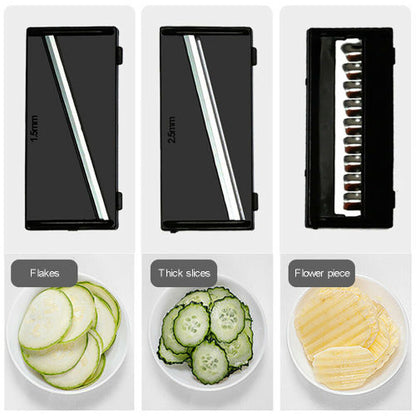 9 In 1 Multifunction Magic Rotate Vegetable Fruit Cutter Grater w/Washing Basket