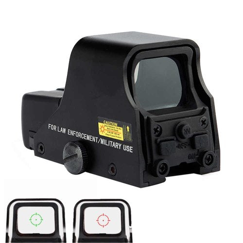 Holographic Reflex Red Green Dot Sight Outdoor Hunting Rifle Scope Brightness Adjustable