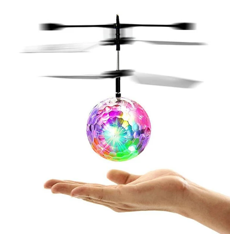 Mini Magic Flying Ball Flying Gadget Light Up Toy Flying Toy