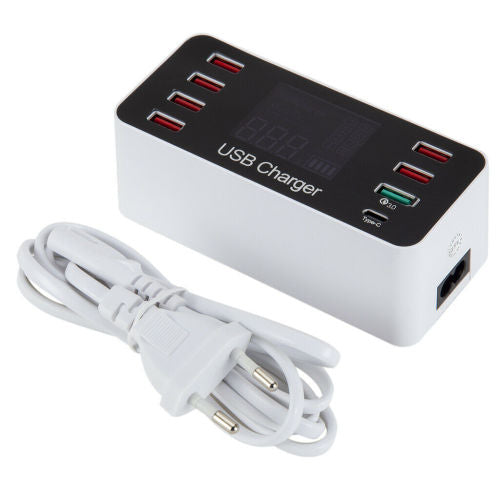 Multi USB 8-Port Smart Fast Desktop Hub Wall Charger Charging Station