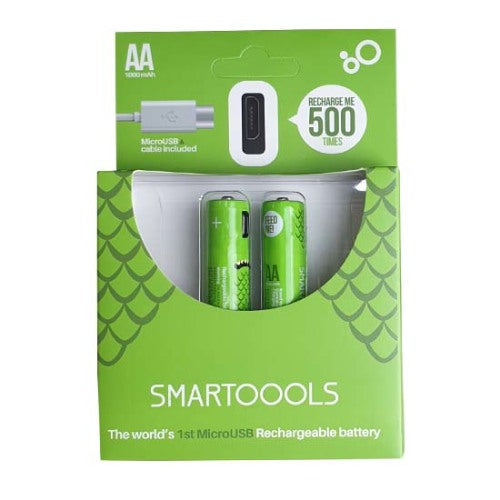 2PCS Smartoools Rechargeable Battery AA Micro USB