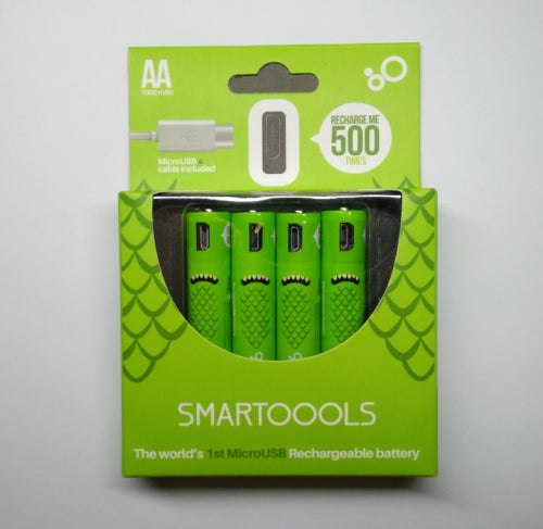 4PCS Smartoools Rechargeable Battery AA Micro USB