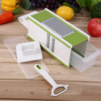 5 in 1 Artifact Grater 4-Sided Hand-held Grater Shred Slice Peeler Set