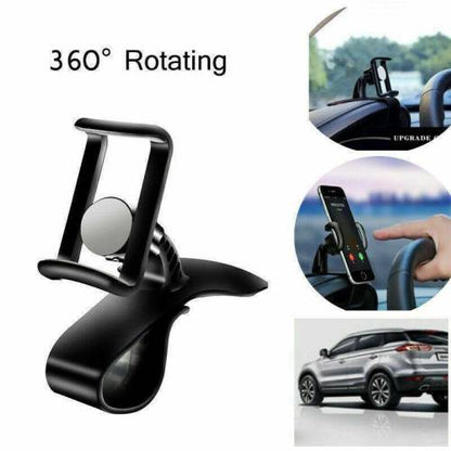 Mobile Phone Holder Dashboard Clamp GPS Mount Universal 360 In-Car Dash Non-Slip