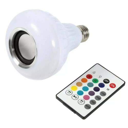 LED Wireless Bluetooth Speaker Smart Music Play Bulb 12W RGB + Remote